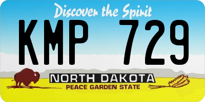 ND license plate KMP729