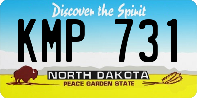 ND license plate KMP731
