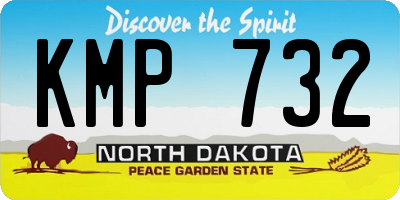 ND license plate KMP732