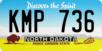 ND license plate KMP736