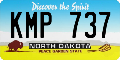 ND license plate KMP737