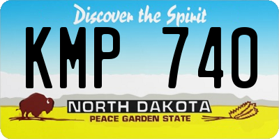 ND license plate KMP740