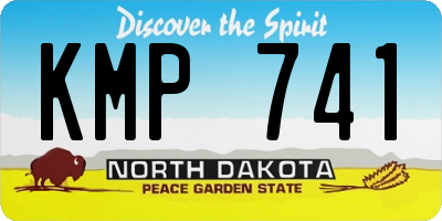 ND license plate KMP741