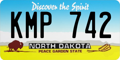 ND license plate KMP742