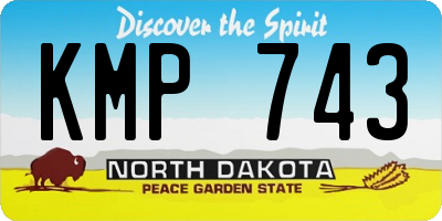 ND license plate KMP743