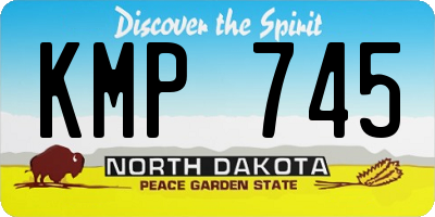 ND license plate KMP745