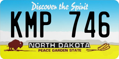 ND license plate KMP746
