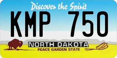 ND license plate KMP750