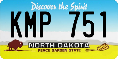 ND license plate KMP751
