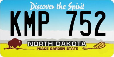 ND license plate KMP752