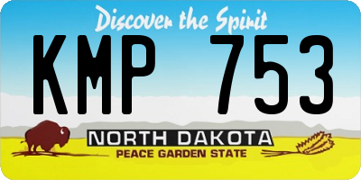 ND license plate KMP753