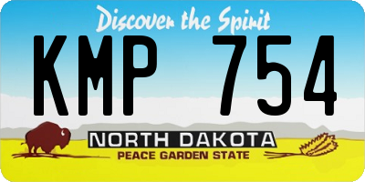 ND license plate KMP754