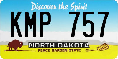 ND license plate KMP757