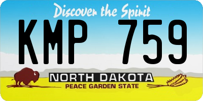 ND license plate KMP759