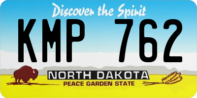 ND license plate KMP762