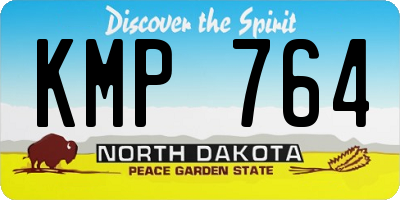ND license plate KMP764