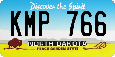 ND license plate KMP766