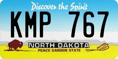 ND license plate KMP767