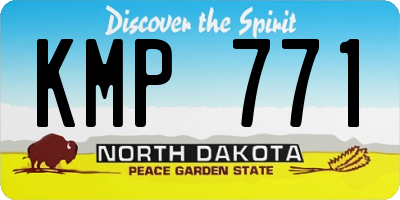 ND license plate KMP771