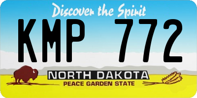 ND license plate KMP772