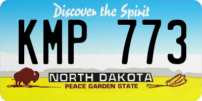 ND license plate KMP773