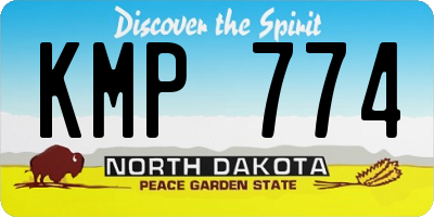 ND license plate KMP774