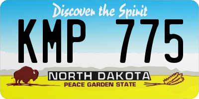 ND license plate KMP775