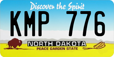 ND license plate KMP776