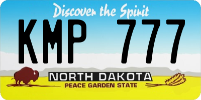 ND license plate KMP777