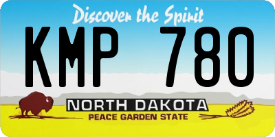 ND license plate KMP780