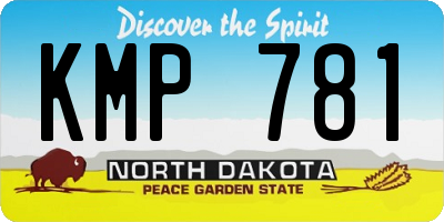 ND license plate KMP781