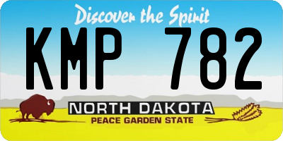 ND license plate KMP782