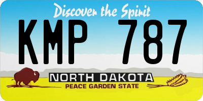 ND license plate KMP787