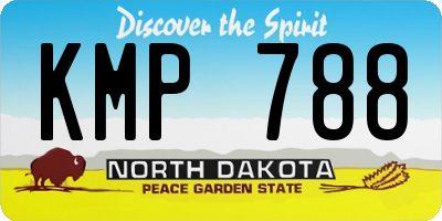 ND license plate KMP788