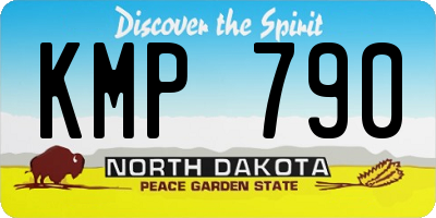 ND license plate KMP790