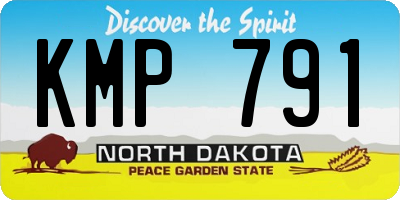 ND license plate KMP791