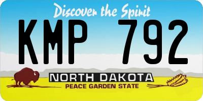 ND license plate KMP792