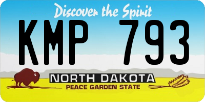 ND license plate KMP793