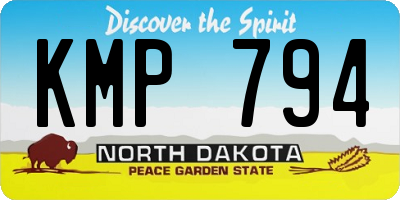 ND license plate KMP794