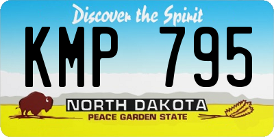 ND license plate KMP795