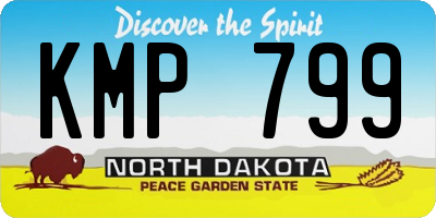 ND license plate KMP799