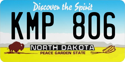 ND license plate KMP806