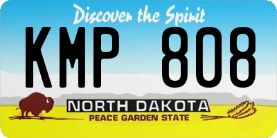 ND license plate KMP808
