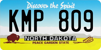 ND license plate KMP809
