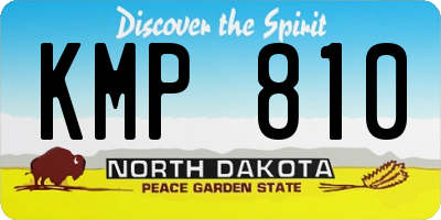 ND license plate KMP810