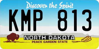 ND license plate KMP813