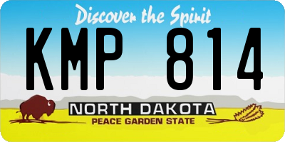 ND license plate KMP814