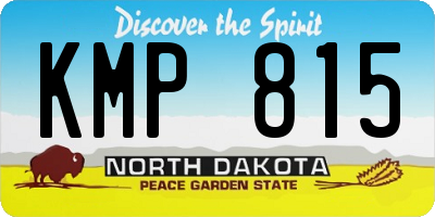 ND license plate KMP815
