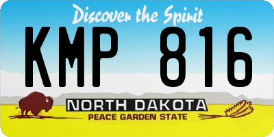 ND license plate KMP816
