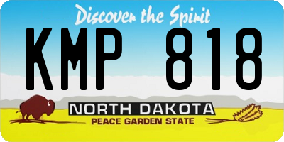 ND license plate KMP818
